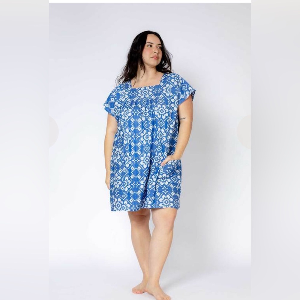 Ace & Jig Sophie mini dress in blue pastime s small